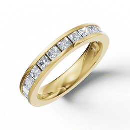 Dámsky prsteň DF 3908, žlté zlato, s laboratórnymi diamantmi s hmotnosťou 1,560 ct VS1/F
