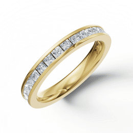 Dámsky prsteň DF 3907, žlté zlato, s laboratórnymi diamantmi s hmotnosťou 1,026 ct VS1/F