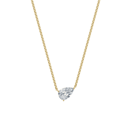 Dámský náhrdelník DF 6470, žluté zlato, s laboratorním diamantem o váze 2.00 ct VS1/F