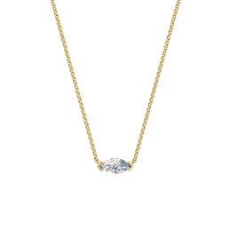 Dámský náhrdelník DF 6484, žluté zlato, s laboratorním diamantem o váze 1.00 ct VS1/F