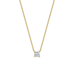 Dámský náhrdelník DF 6488, žluté zlato, s laboratorním diamantem o váze 1.00 ct VS1/F