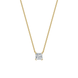 Dámský náhrdelník DF 6490, žluté zlato, s laboratorním diamantem o váze 2.00 ct VS1/F