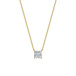 Dámský náhrdelník DF 6491, žluté zlato, s laboratorním diamantem o váze 3.00 ct VS1/F