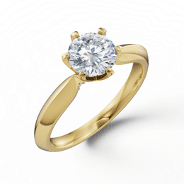 Zásnubný prsteň DF 4675, žlté zlato, s 1,00 ct laboratórne brúseným diamantom VS1/F