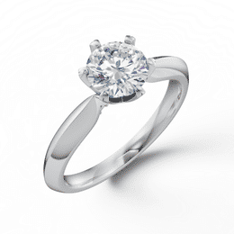 Zásnubný prsteň DF 4675, biele zlato, s 1,00 ct laboratórne brúseným diamantom VS1/F