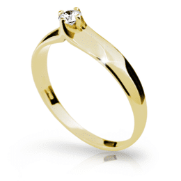 Zlatý prsteň DLR 1891 zo žltého zlata, so zirkónom