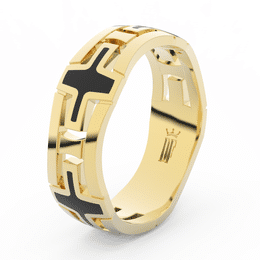 Pánský snubní prsten Danfil DLR3043 ze žlutého zlata