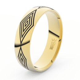 Pánský snubní prsten Danfil DLR3075 ze žlutého zlato