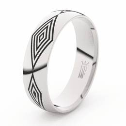 Pánský snubní prsten Danfil DLR3075 z bílého zlata