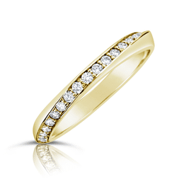 Zlatý dámský prsten DF 2927 ze žlutého zlata s brilianty