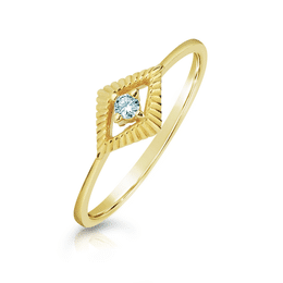 Zlatý zásnubní prsten DF 2946, žluté zlato, s briliantem