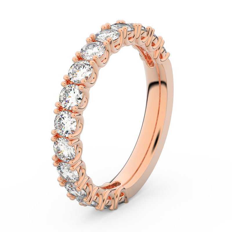 Zlatý dámský prsten DF 3904 z růžového zlata, s brilianty