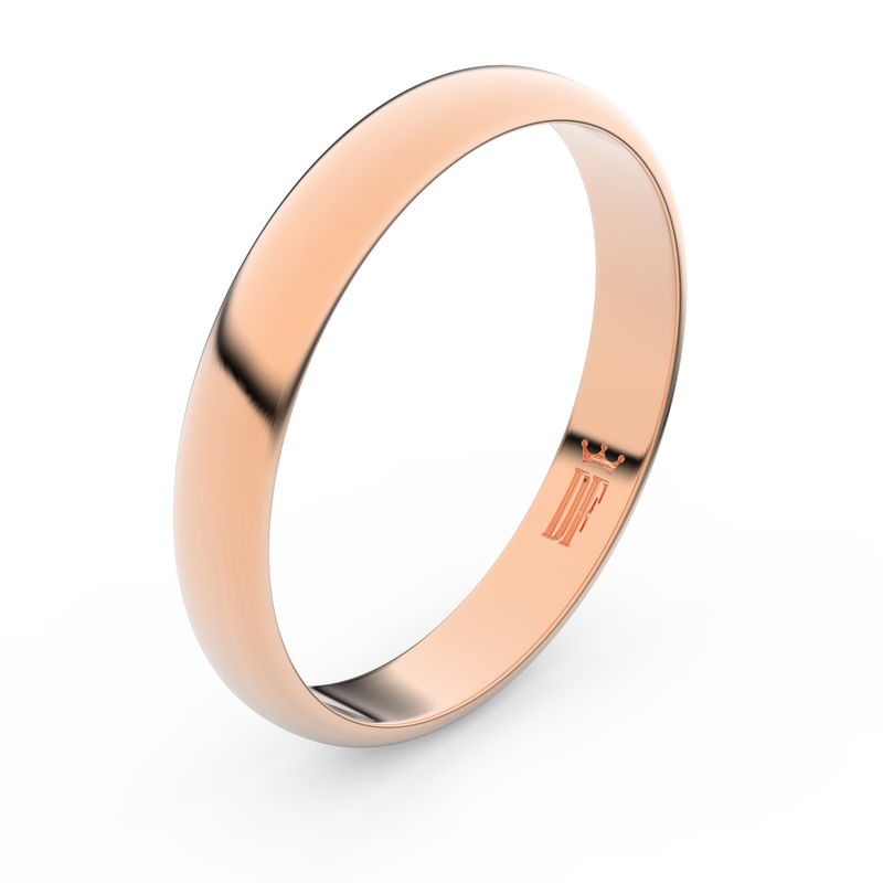 Zlatý snubní prsten FMR 2B35 z růžového zlata