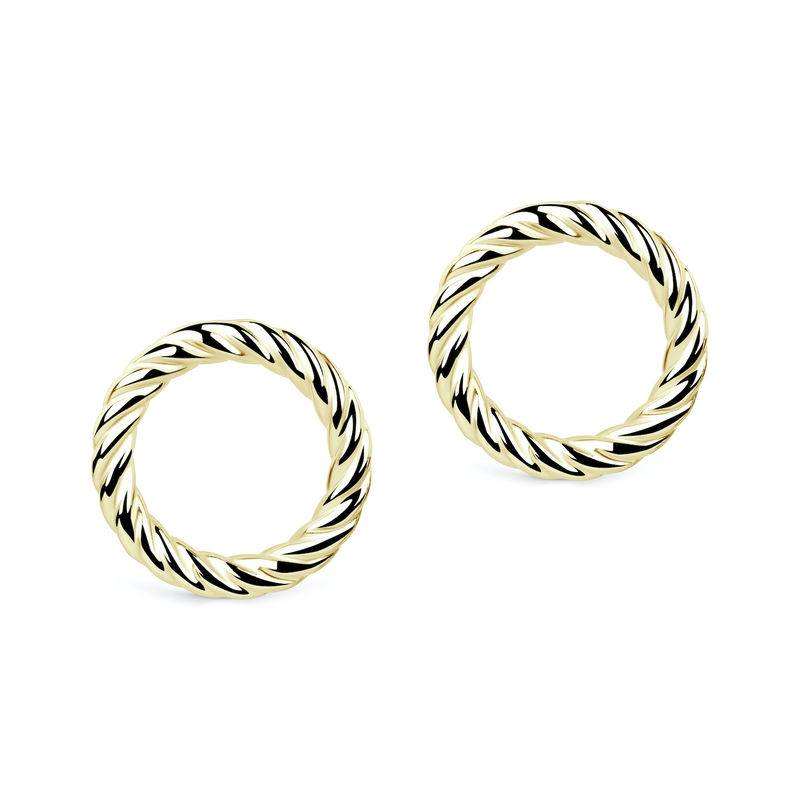 Náušnice Danfil DLE/B4474 (balonek) žluté zlato 585/1000 s bez kamene povrch lesk