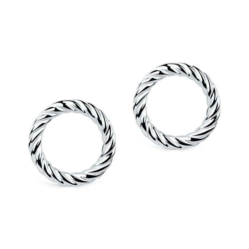 Náušnice Danfil DLE/B4474 (balonek) bílé zlato 585/1000 s bez kameneem povrch lesk