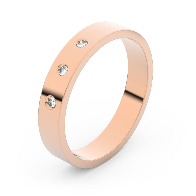 Zlatý snubní prsten FMR 1G35 z růžového zlata, S3