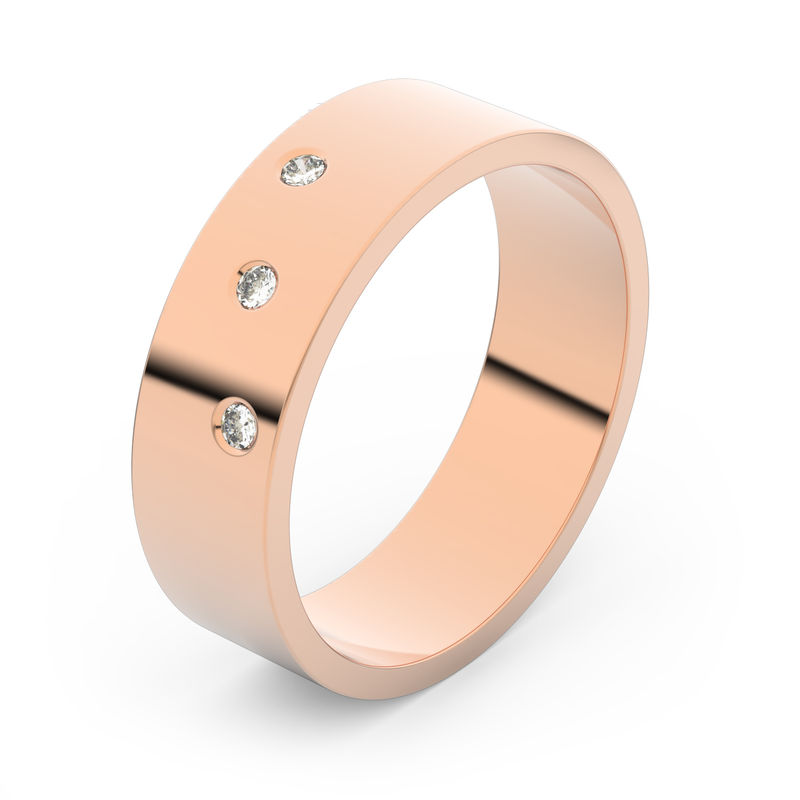 Zlatý snubní prsten FMR 1G55 z růžového zlata, S4