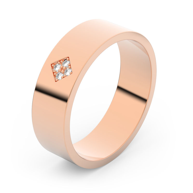 Zlatý snubní prsten FMR 1G55 z růžového zlata, S15