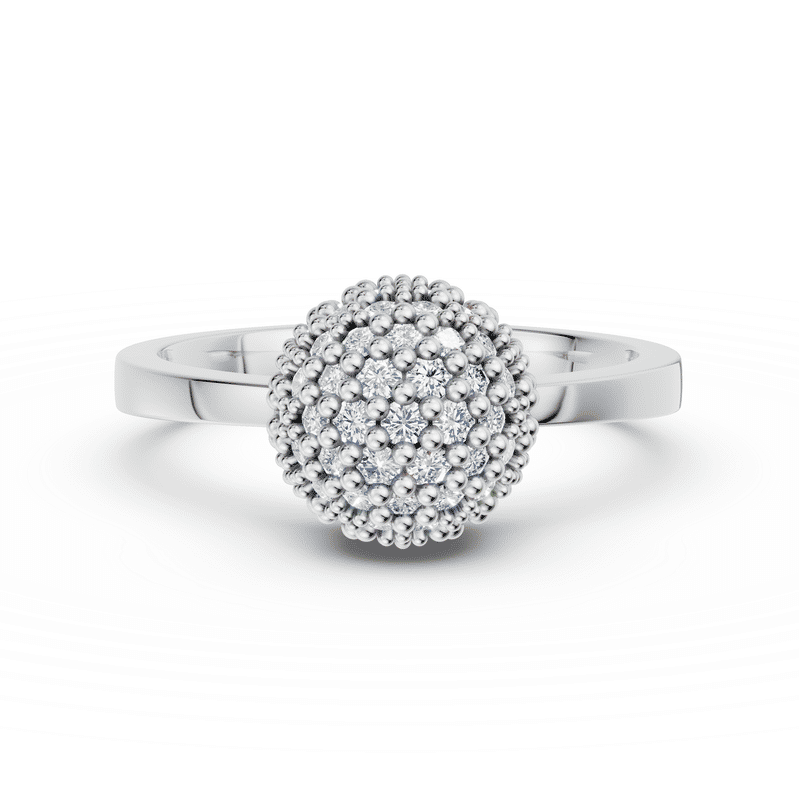 Prsten DF 3355, bílé zlato, s diamanty o celkové váze 0.825 ct 54