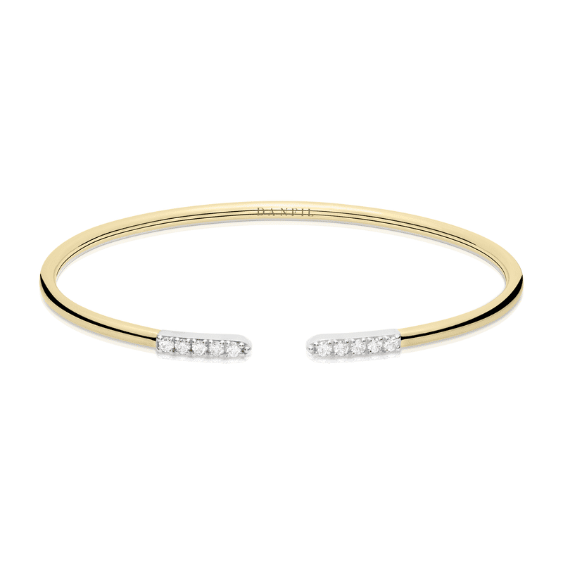 Zlatý dámský náramek DF 5787 ze žlutého a bílého zlata, s brilianty