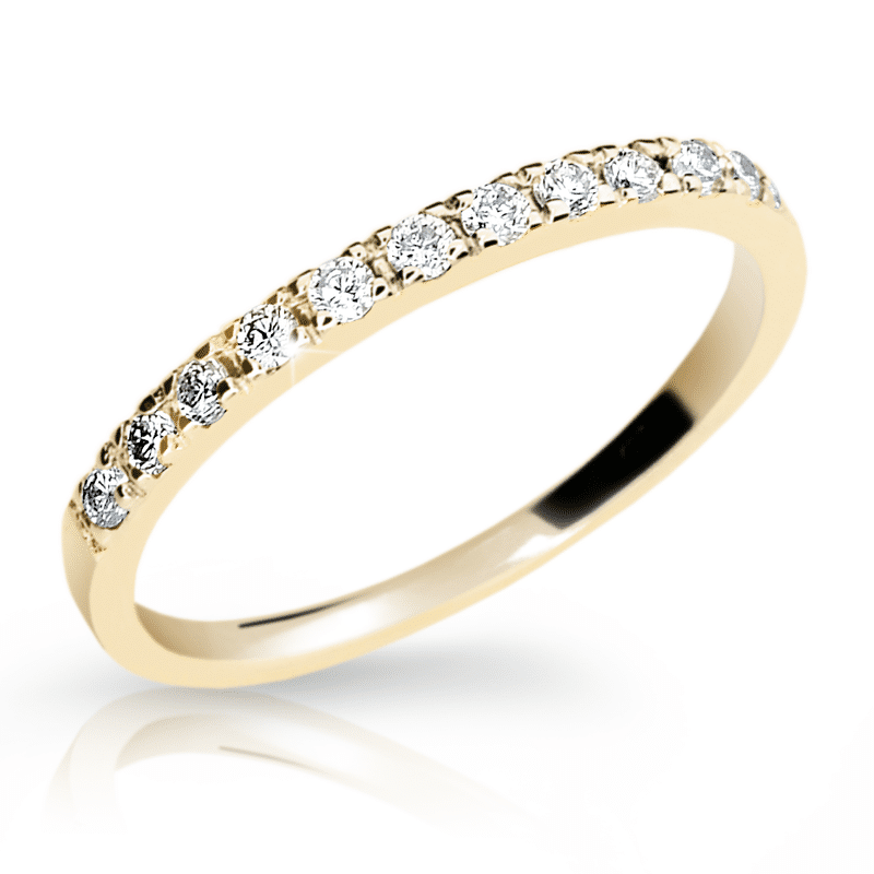 Zlatý prsten DF 1670 ze žlutého zlata, s briliantem 65