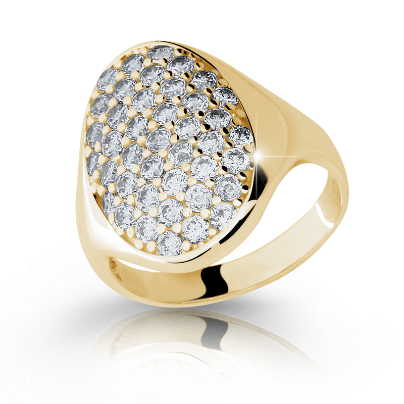 Zlatý prsten DF 1901 ze žlutého zlata, s briliantem 57