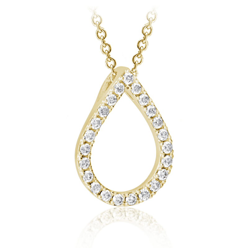 Zlatý dámský přívěsek DF 3589, žluté zlato, s briliantem