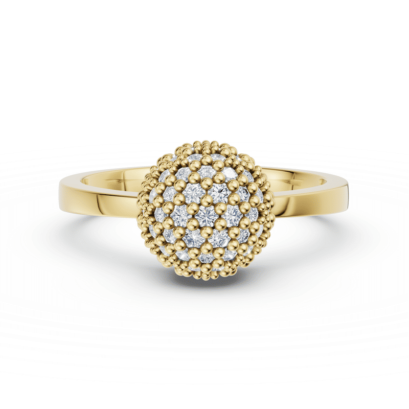 Prsten DF 3355, žluté zlato, s diamanty o celkové váze 0.825 ct 48