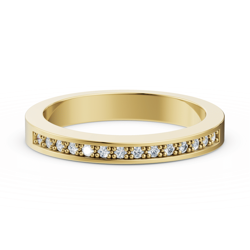 Zlatý dámský prsten DF 3664 ze žlutého zlata, s brilianty 51