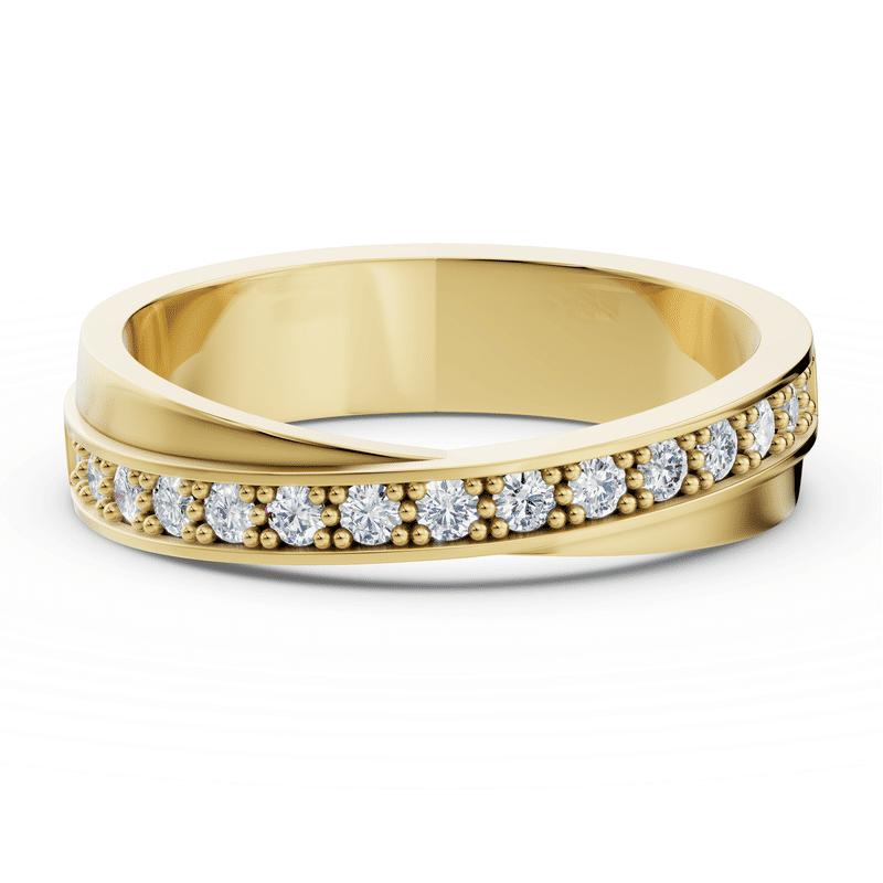 Zlatý dámský prsten DF 3650 ze žlutého zlata, s briliantem 65