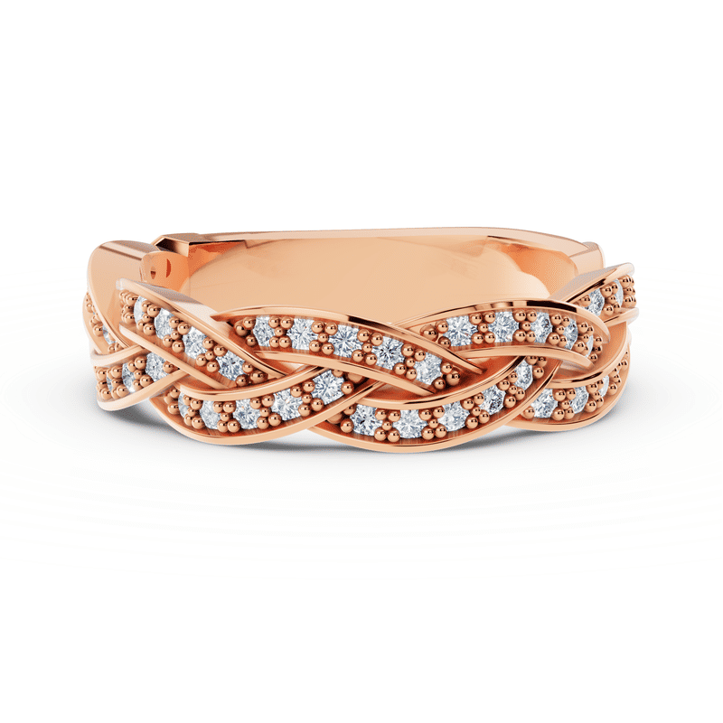 Zlatý dámský prsten DF 3322 z růžového zlata, s briliantem 47