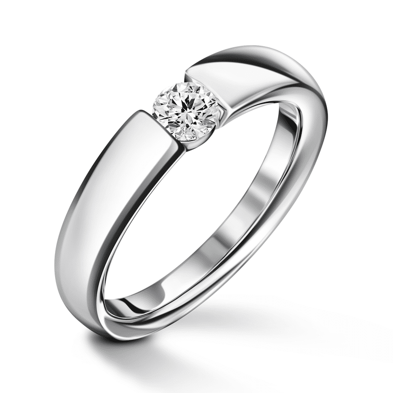 Diona | Zásnubní prsten se středovým diamantem 0.25ct, bílé zlato 65