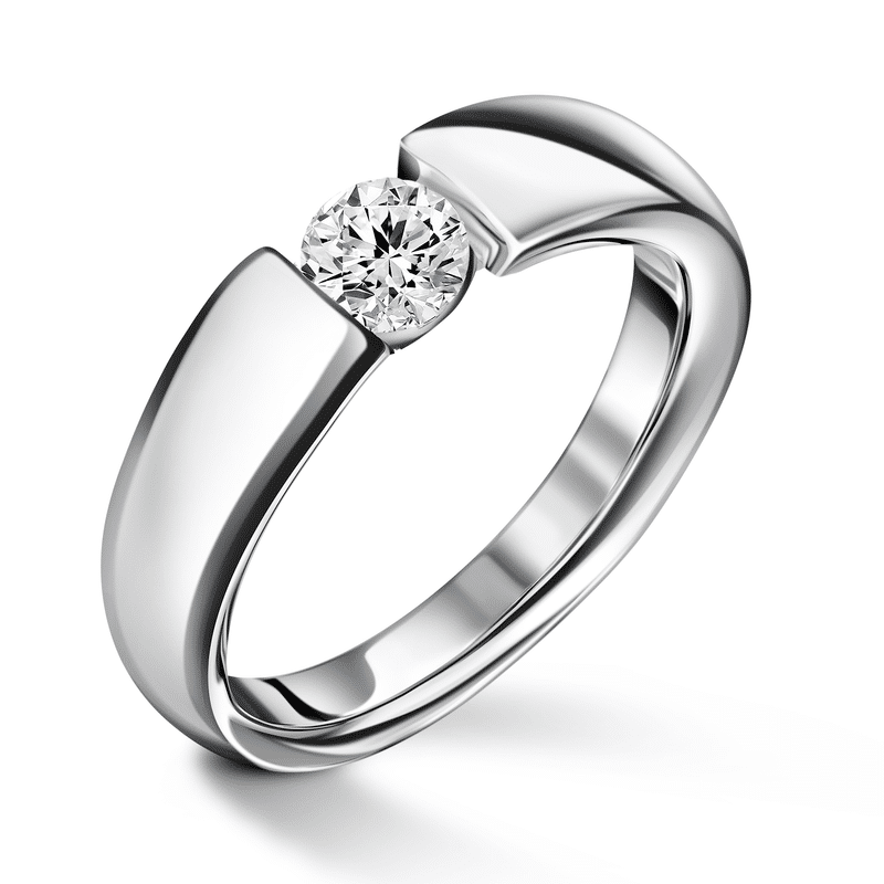 Diona | Zásnubní prsten se středovým diamantem 0.400ct, bílé zlato 59
