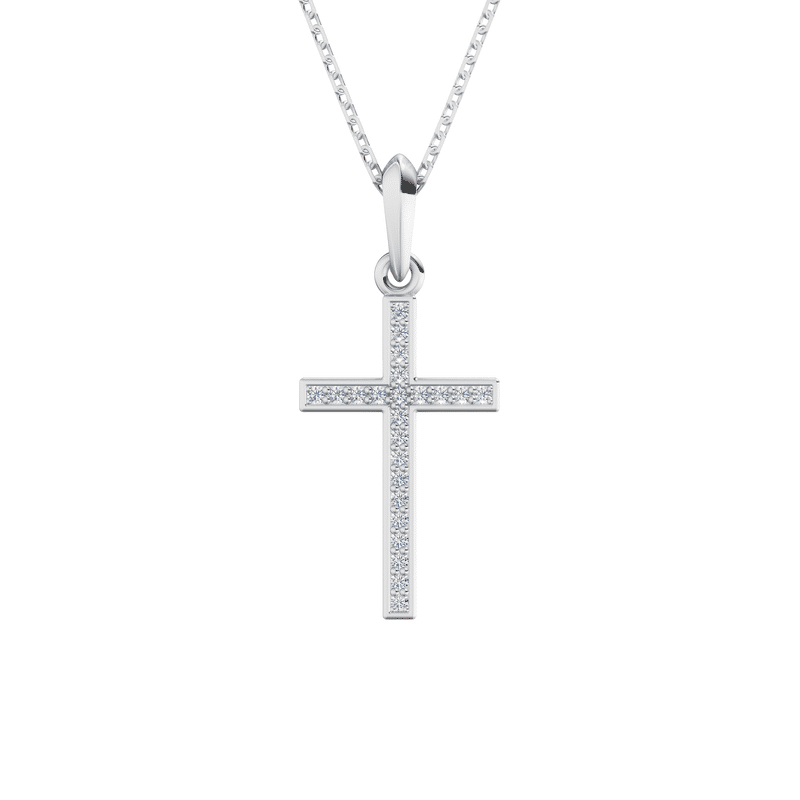 Přívěsek DF 4317, bílé zlato s diamanty
