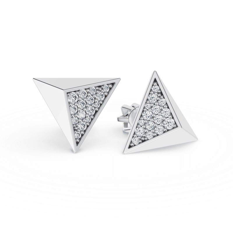 Náušnice DF 4328, bílé zlato s diamanty