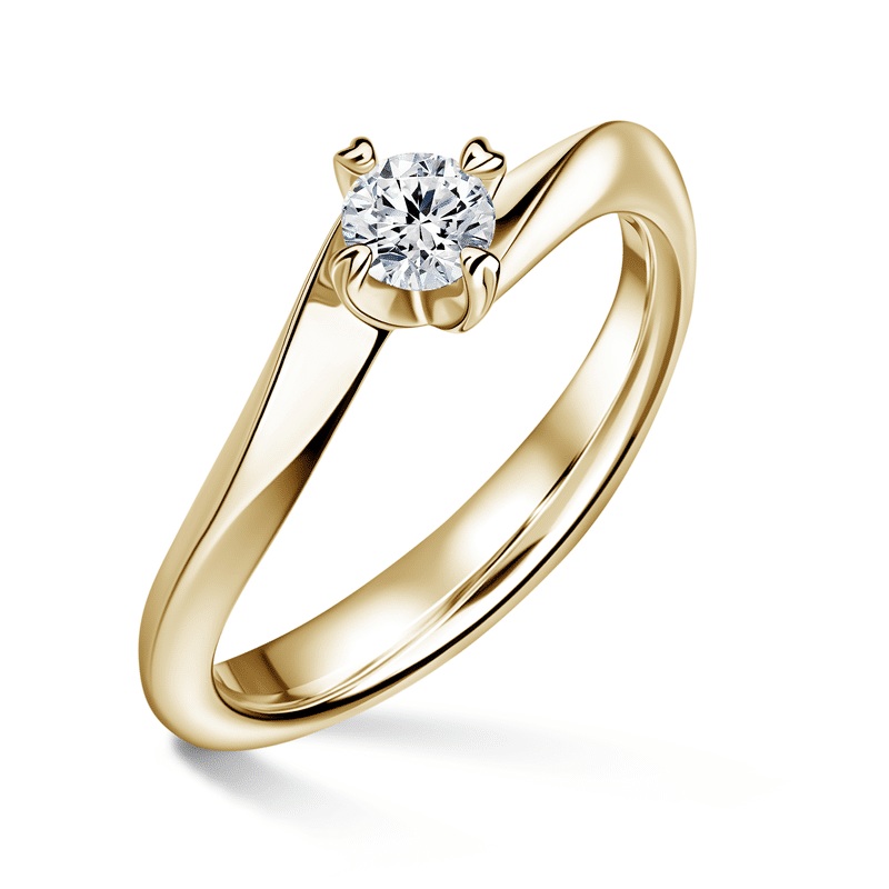 Freya | Zásnubní prsten se středovým diamantem 0.25ct, žluté zlato 49