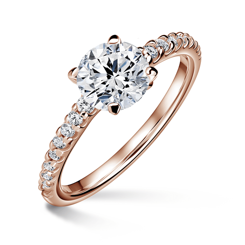 Aria | Zásnubní prsten se středovým kamenem 1.310ct, růžové zlato, s diamanty 59