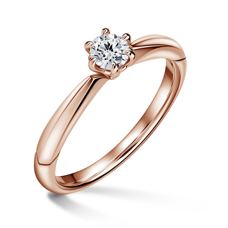Minerva | Zásnubní prsten se středovým diamantem 0.25 ct, růžové zlato 64