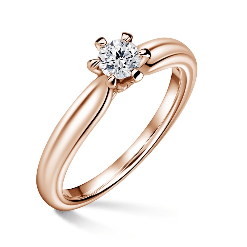 Florence | Zásnubní prsten se středovým diamantem 0.25 ct, růžové zlato 46