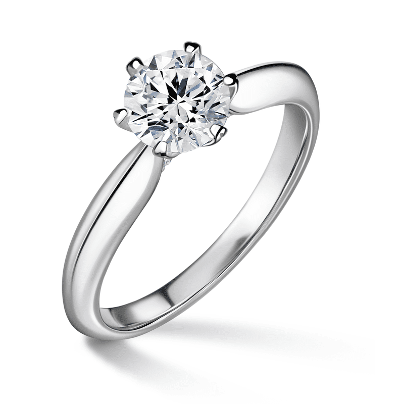 Mira | Zásnubní prsten se středovým kamenem 0.9ct, bílé zlato, s diamanty 57