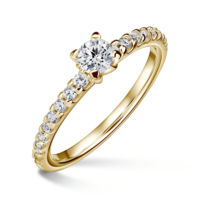 Aria | Zásnubní prsten se středovým kamenem 0.25 ct, žluté zlato, s diamanty 47