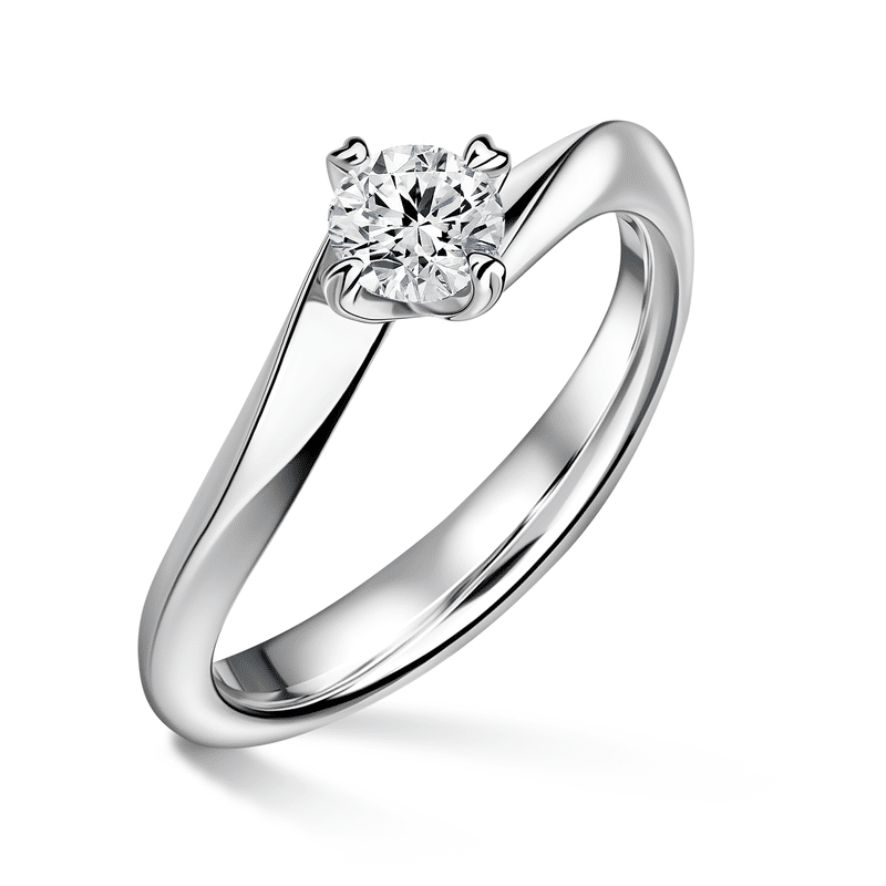 Freya | Zásnubní prsten se středovým diamantem 0.500ct, bílé zlato 58