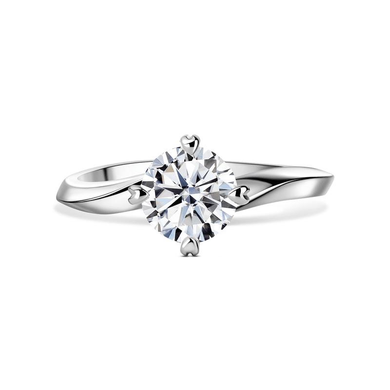 Freya | Zásnubní prsten se středovým diamantem 1.000ct, bílé zlato 52