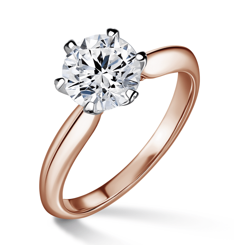 Mira | Zásnubní prsten se středovým kamenem 1.3ct, bílé a růžové zlato, s diamanty 53