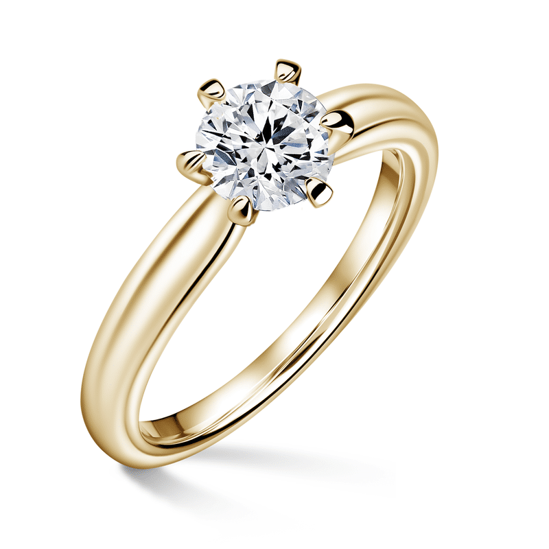 Florence | Zásnubní prsten se středovým diamantem 0.700ct, žluté zlato 65