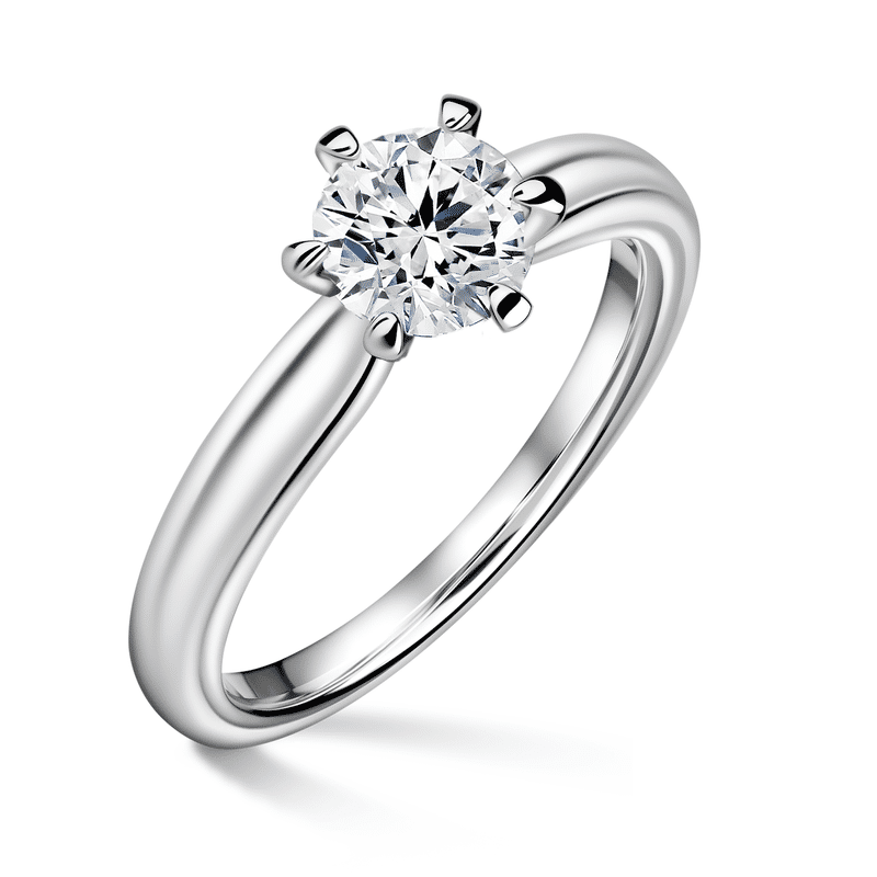 Florence | Zásnubní prsten se středovým diamantem 0.700ct, bílé zlato 58