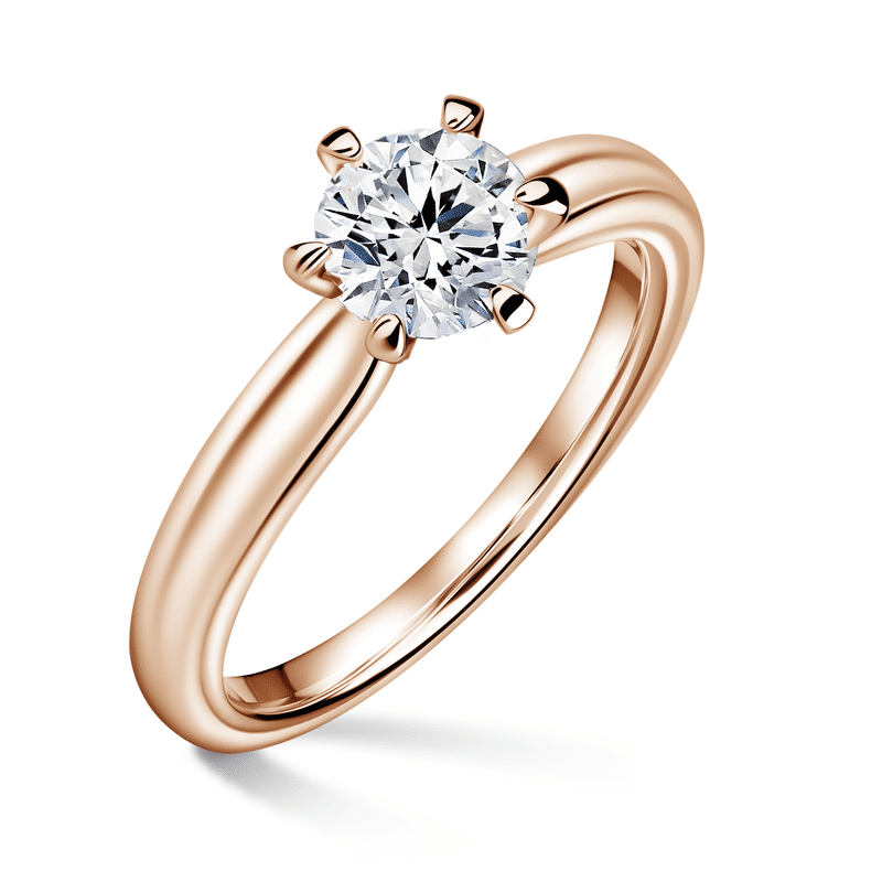 Florence | Zásnubní prsten se středovým diamantem 0.700ct, růžové zlato 53