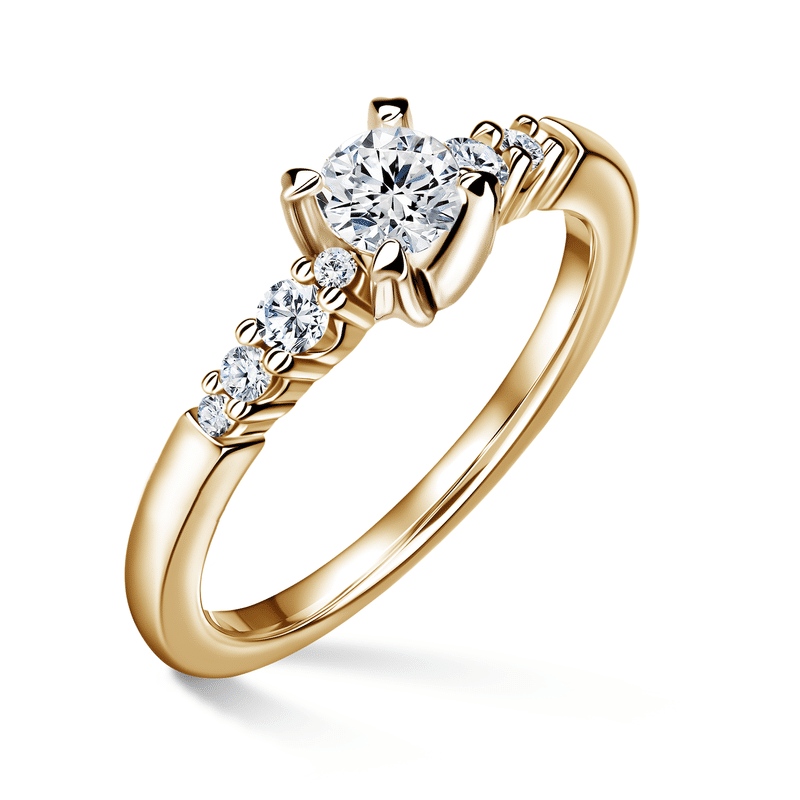 Sierra | Zásnubní prsten se středovým kamenem 0.400ct, žluté zlato, s diamanty 59