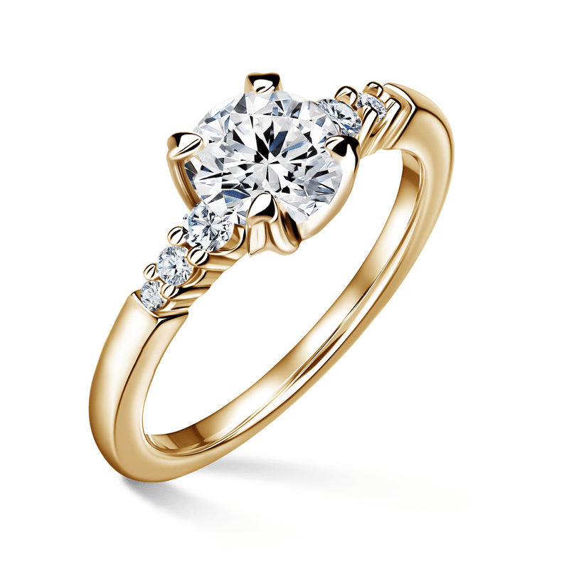 Sierra | Zásnubní prsten se středovým kamenem 1.000ct, žluté zlato, s diamanty 62