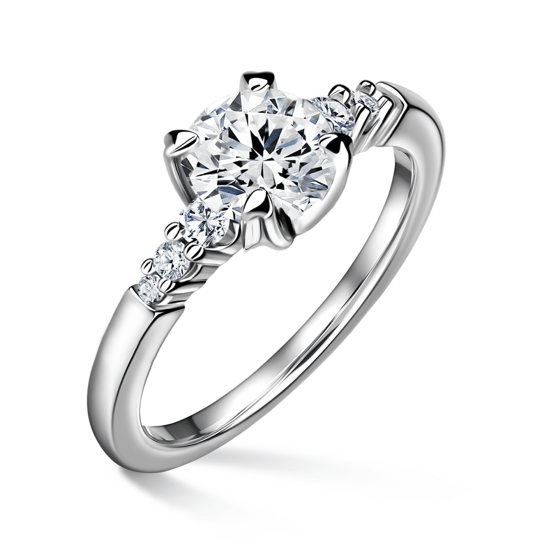 Sierra | Zásnubní prsten se středovým kamenem 1.000ct, bílé zlato, s diamanty 51